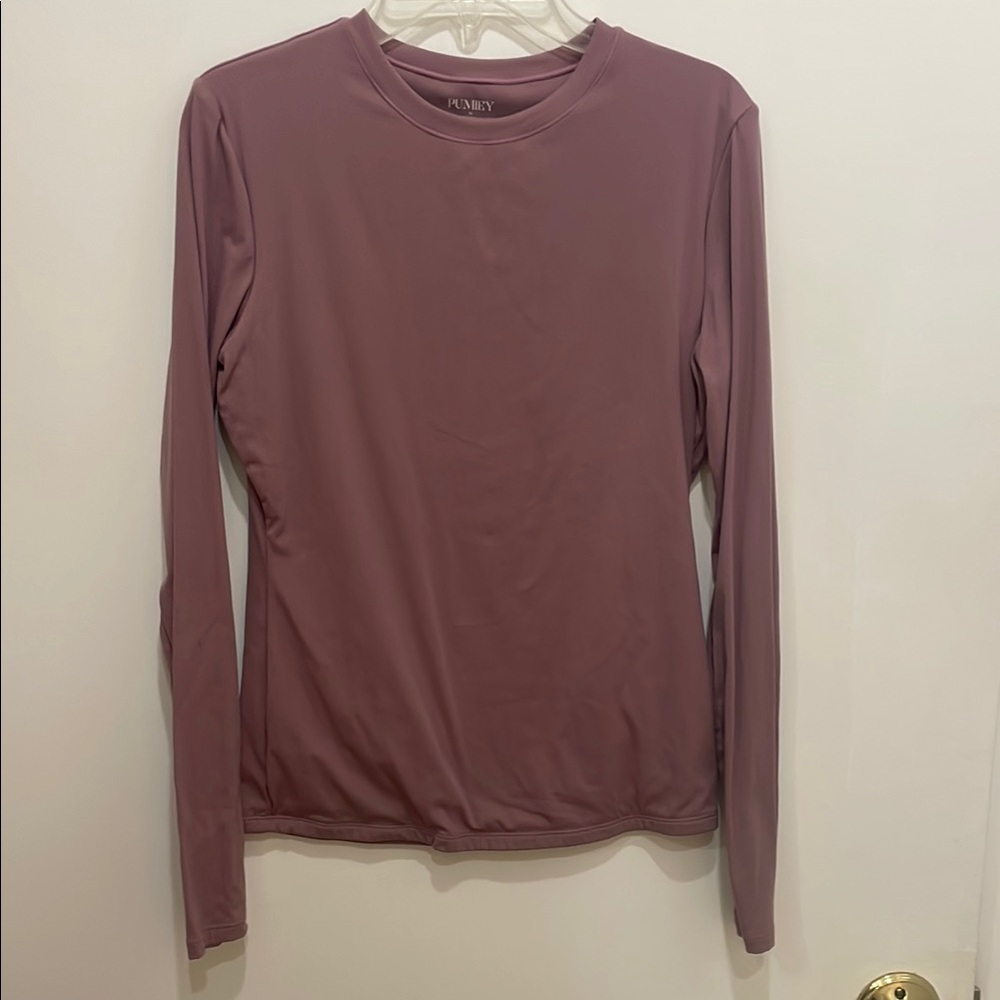 Lush Pink purple gray Long Sleeve Women's Top soft